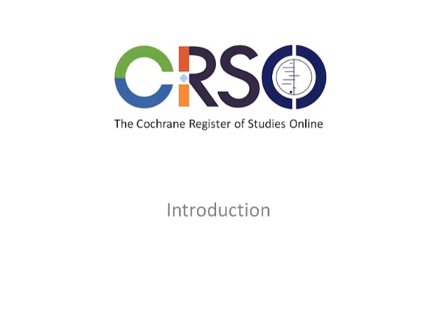 Introduction to the Cochrane Register of Studies Online